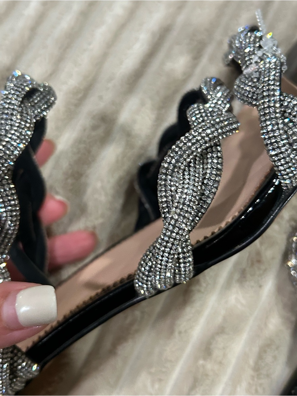 J. Crew Collection Crystal Braid Triple Strap Kitten Heel zadie - Picture 8 of 11